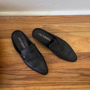 Modern Vice Leather Pointed Toe Mules In Black Size 37.5